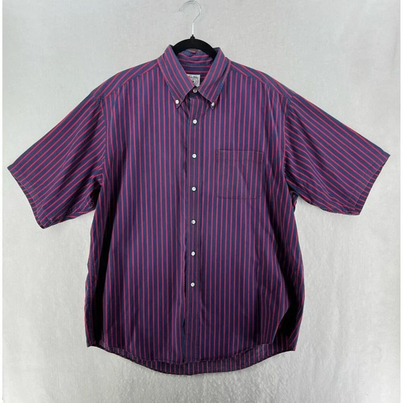 Brooks Brothers Button-Down Shirt Men's Sz L Blue Striped Collared Chest Pocket - Picture 1 of 9